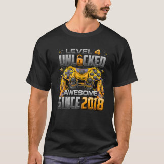 Nivå 4 olåst Fantastisk sedan 2018 4e födelsedagen T Shirt