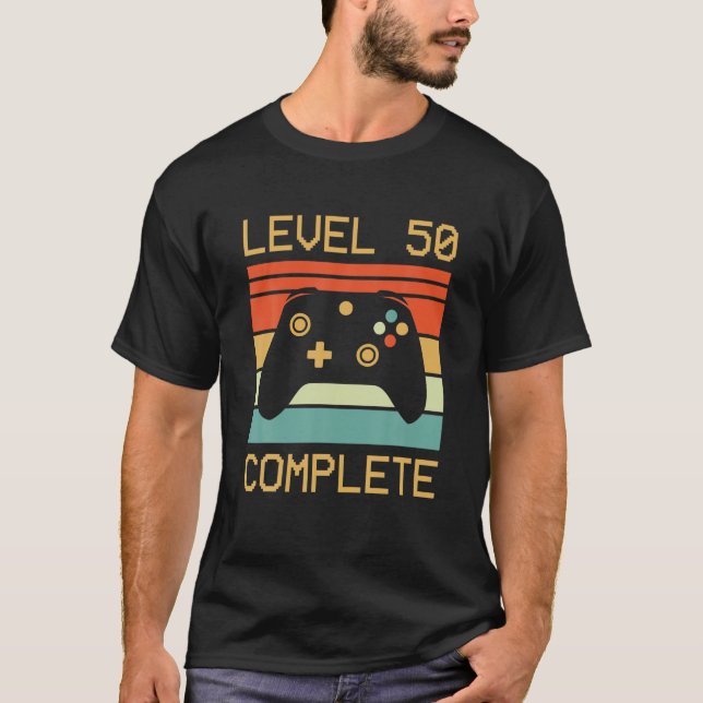 Nivå 50 Fullständig videospelare - 50:e Bröllop öv T Shirt (Framsida)