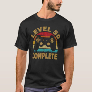 Nivå 50 Komplett 50-årsfödelsedagsvideo Spelare T Shirt