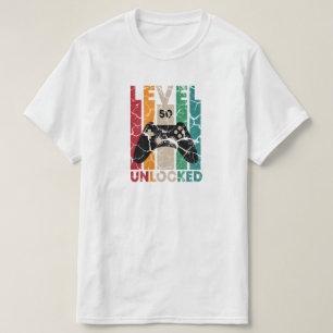 Nivå 50 olåst,50 födelsedagspresent på 50:e nivån t shirt