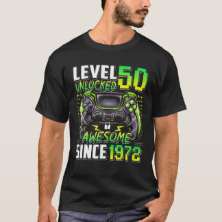 Nivå 50 olåst Fantastisk sedan 1972 50:e födelseda T Shirt