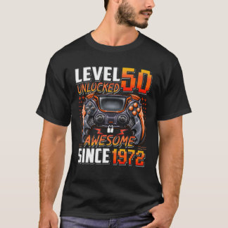 Nivå 50 olåst Fantastisk sedan 1972 50:e födelseda T Shirt