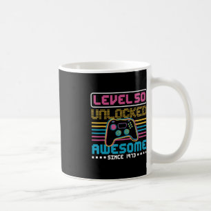 Nivå 50 olåst fantastisk sedan 1973 spelande Birth Kaffemugg