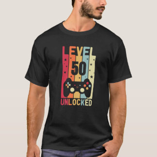 Nivå 50 Olåst födelsedag 50 år gammal T Shirt