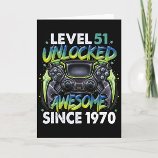 Nivå 51 Upplåst Fantastisk Sedan 1970 51-årsdag Kort