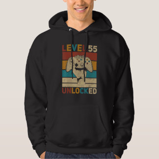 Nivå 55 Olåst 55:e födelsedagen 55 år gammal spela Hoodie