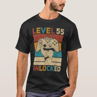 Nivå 55 Olåst 55:e födelsedagen 55 år gammal spela T Shirt