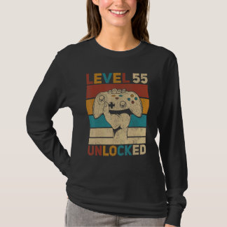 Nivå 55 Olåst 55:e födelsedagen 55 år gammal spela T Shirt