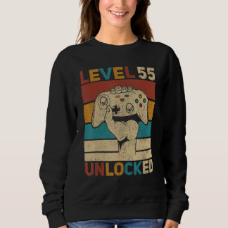 Nivå 55 Olåst 55:e födelsedagen 55 år gammal spela T Shirt
