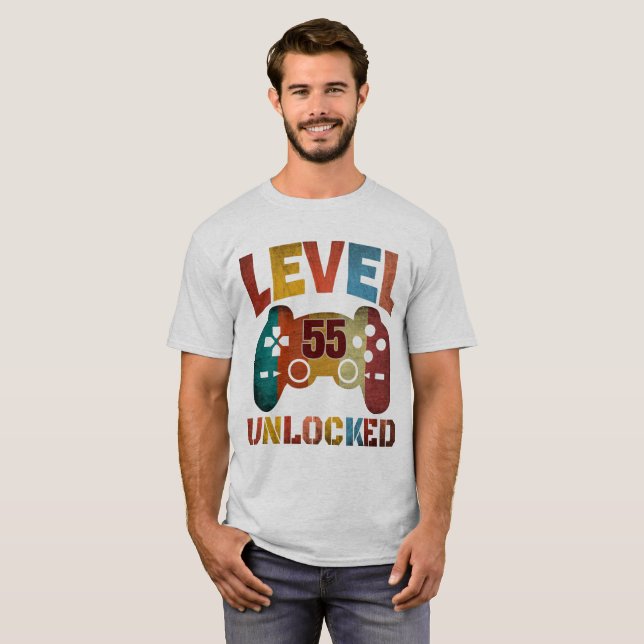 NIVÅ 55 UPPLÅST  T-Shirt (Hel framsida)