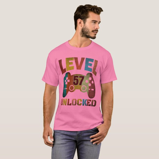 NIVÅ 57 UPPLÅST  T-Shirt (Hel framsida)