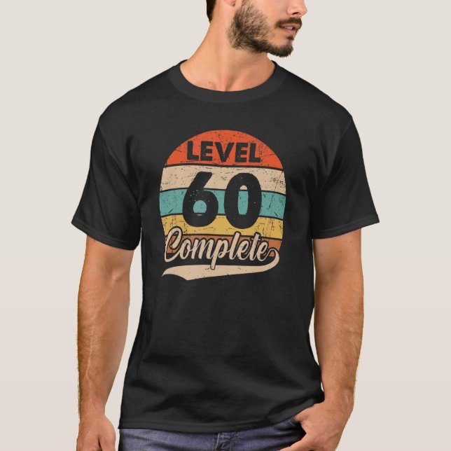 Nivå 60 Fullständig 60 Bröllop-årsdag för honom T Shirt (Framsida)