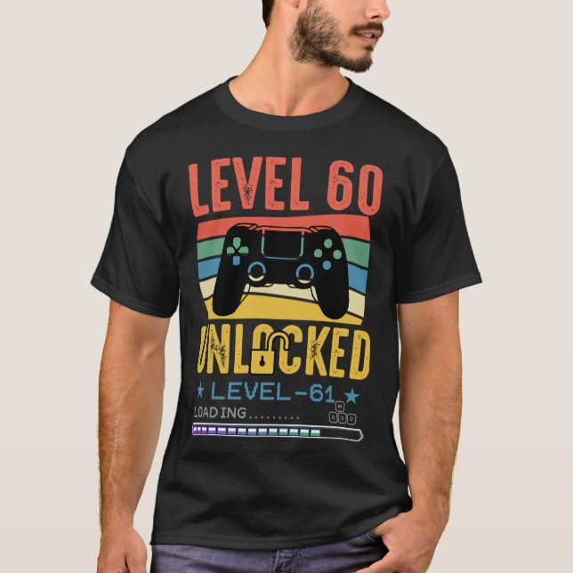 Nivå 60 Ta upp nästa nivå - 61 lång födelsedag T Shirt (Framsida)