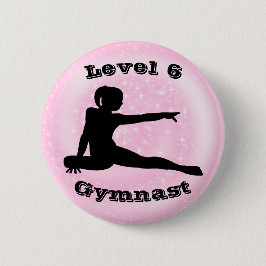 Nivå 6 Gymnast - Girls Gymnastics Button Knapp