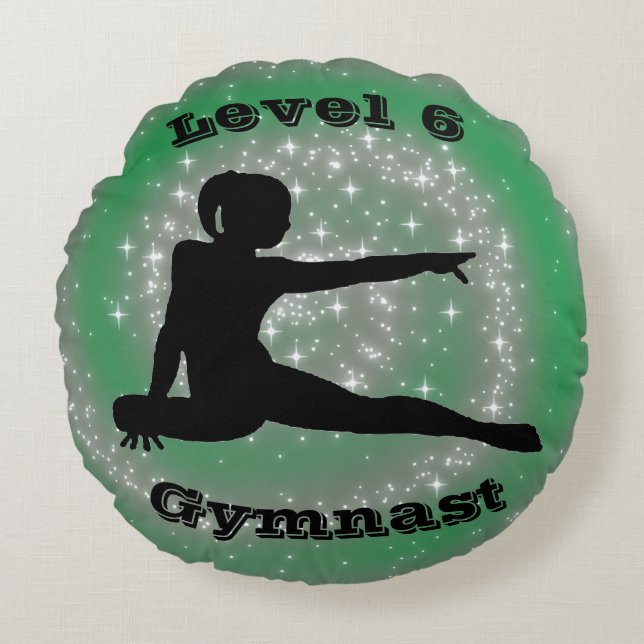 Nivå 6 Gymnast Rund Kudde (Framsidan)