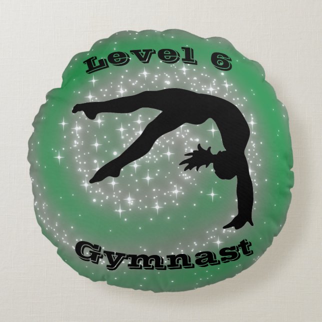 Nivå 6 Gymnast Rund Kudde (Framsidan)