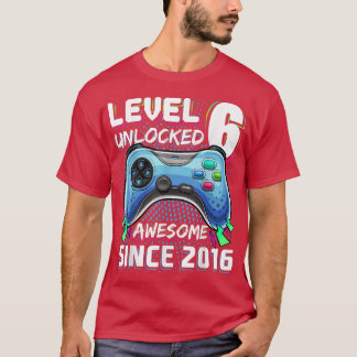 Nivå 6 Olåst Fantastisk 2016 Video Game 6e Birth T Shirt