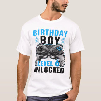 Nivå 6 Olåst födelsedagstjocklek 6 år Gami T Shirt