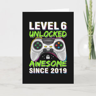 Nivå 6 Upplåst Awesome Sedan 6-årsdag Gaming Kort