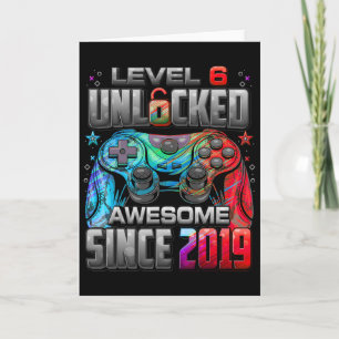 Nivå 6 Upplåst Awesome Sedan 6-årsdag Gaming Kort
