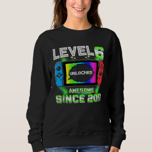 Nivå 6 Upplåst Fantastisk 2017 Dataspel 6-årsdag T Shirt