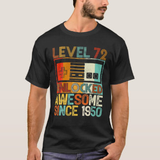 Nivå 72 olåst Fantastisk sedan 1950 72:e födelseda T Shirt