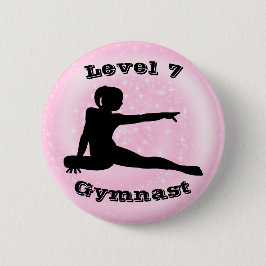 Nivå 7 Gymnast - Girls Gymnastics Button Knapp