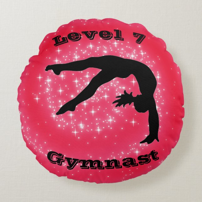 Nivå 7 Gymnast Rund Kudde (Framsidan)