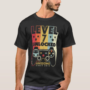 Nivå 7 Olåst Fantastisk 2015 Video Game 7:e Birth T Shirt