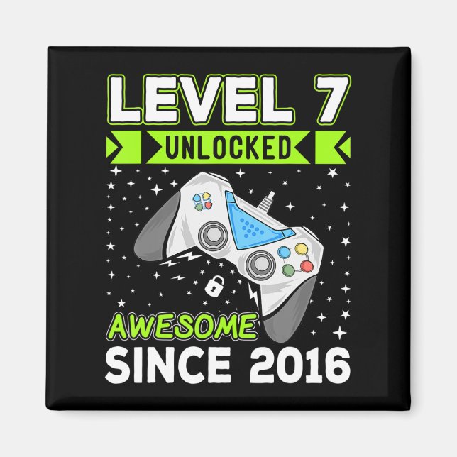 Nivå 7 Olåst Fantastisk 2016 Video Game 7:e Birth Magnet (Framsidan)