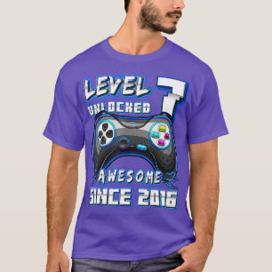 Nivå 7 Olåst Fantastisk 2016 Video Game 7:e Birth T Shirt