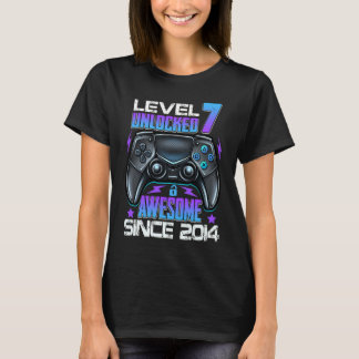 Nivå 7 olåst Fantastisk sedan 2014 7:e födelsedag  T Shirt