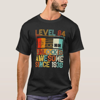 Nivå 84 olåst Fantastisk sedan 1938 84:e födelseda T Shirt