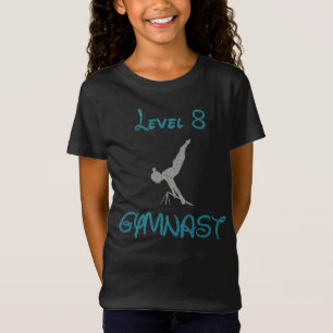 Nivå 8 Gymnast Finare-teckensnitt Glitter T-Shirt