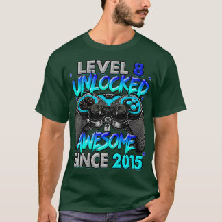 Nivå 8 olåst Fantastisk sedan 2015 åttonde födelse T Shirt