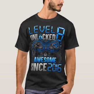 Nivå 8 olåst Fantastisk sedan 2016 åttonde födelse T Shirt