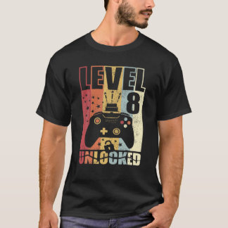 Nivå 8 Olåst födelsedagsnivå upp till 8:e födelsed T Shirt