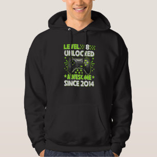 Nivå 8 Upplåst Awesome 2014 TV-spel 8:e födelsedag Hoodie