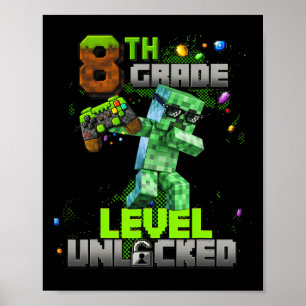 Nivå 8 Upplåst Fantastisk Sedan 2017 Födelsedags P Poster