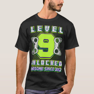 Nivå 9 Olåst Fantastisk 2012-videospel 9:e födelse T Shirt
