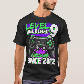 Nivå 9 Olåst Fantastisk 2012-videospel 9:e födelse T Shirt