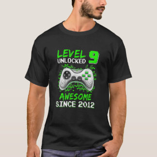 Nivå 9 Olåst Fantastisk 2012-videospel 9:e födelse T Shirt