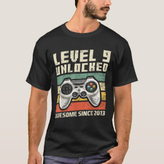Nivå 9 Olåst Fantastisk 2013-videospel 9:e födelse T Shirt