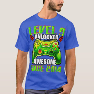 Nivå 9 Olåst Fantastisk 2014-videospel 9:e födelse T Shirt