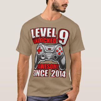 Nivå 9 Olåst Fantastisk 2014-videospel 9:e födelse T Shirt