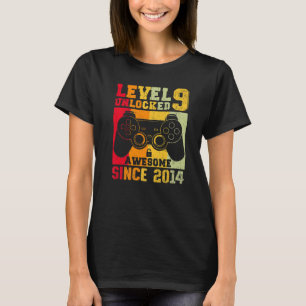 Nivå 9 Olåst Fantastisk 2014-videospel 9:e födelse T Shirt