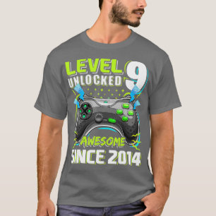 Nivå 9 Olåst Fantastisk 2014-videospel 9:e födelse T Shirt