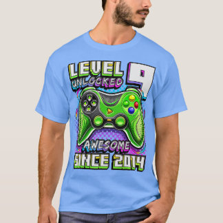 Nivå 9 Olåst Fantastisk 2014-videospel 9:e födelse T Shirt