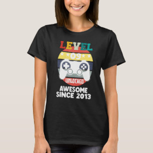 Nivå 9 olåst Fantastisk sedan 2013 9:e pojken 9-år T Shirt