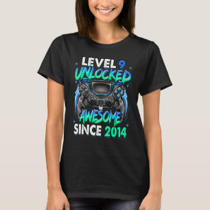 Nivå 9 olåst Fantastisk sedan 2014 9:e födelsedage T Shirt